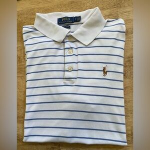 Polo by Ralph Lauren White and Blue Striped Polo Shirt